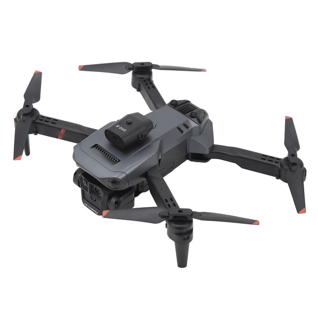 Droni ar kameru pieaugušajiem un bērniem, 4K HD salokāms RC kvadrokopters ar 3 kamerām, pacelšanās/nosēšanās ar vienu taustiņu, gravitācijas indukcija, šķēršļu apiešana 4 virzienos