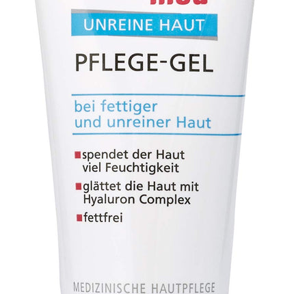 Sebamed Impure Skin Care Gel, izlīdzina ādu ar hialurona kompleksu, nomierina un kopj netīru un taukainu ādu, saturs 50 ml (1 iepakojums)