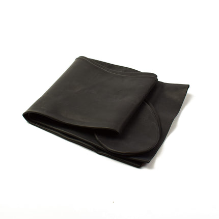 Rubberfashion lateksa zeķes, garas - seksīgas virsceļgalu zeķes sievietēm un vīriešiem, melnas, 0.4 mm, XL