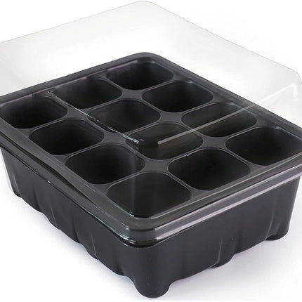 ANCLLO iekštelpu siltumnīcas pavairotājs, 5 iepakojumi, 60 šūnas, mini siltumnīcas pavairošanas komplekts, stādu sākuma paplātes, siltumnīcas pavairošanas paplāte ar kupoliem un pamatni sēklu sākšanai