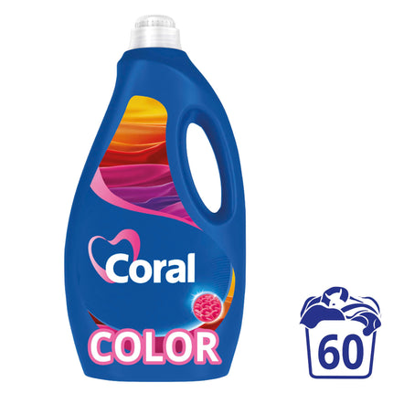 Coral Color Protection krāsu mazgāšanas līdzeklis Šķidrs mazgāšanas līdzeklis, lai krāsas ilgāk izskatītos kā jaunas XXL 60 mazgāšana/mazgāšana