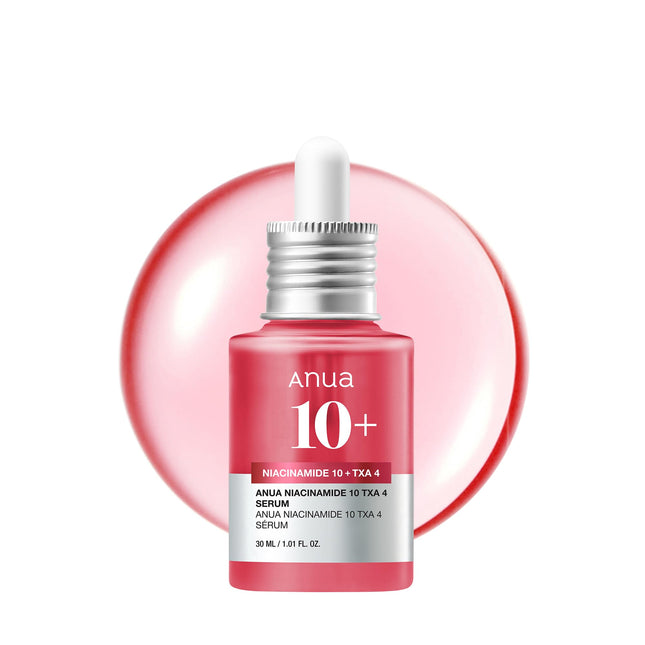 ANUA 10% niacinamīda + 4% traneksāmskābes serums, keramīds, hialuronskābe, B12 vitamīns, dabīga krāsa, jutīgai ādai, korejiešu stikla ādai, bez smaržvielām (30 ml)