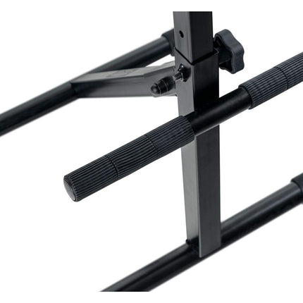 Klasiskais Cantabile ST-200 PRO stāvkrēsls, stāvkrēsla gludināšanas krēsls (ciets tērauda rāmis, gumijas kājas, sēdekļa augstums 5 līmeņos, regulējams no 57 līdz 81 cm, sēdekļa platība PxAxD: 41 x 8,5 x 37 cm) melns