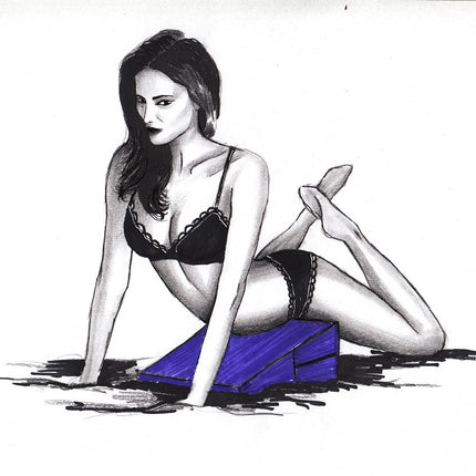 Velinda seksa ķīļveida seksa spilvens Mīlestības spilvens Seksa mēbeles Mīlestības mēbeles Erotiskās mēbeles (Krāsa: sarkana)