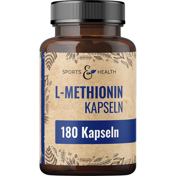 L-metionīna kapsulas - 500 mg dienā - 180 kapsulas - vegāns - bez piedevām