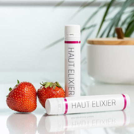 Sanhelios Beauty Collagen SKIN ELIXIR – dzerams līdzeklis pret novecošanos* – testa uzvarētājs – 30 dzeramās ampulas – 2500 mg augstākās kvalitātes kolagēna peptīdi + biotīns, varš un C vitamīns, ziedu medus un peru pieniņa