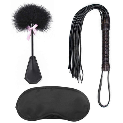 BDSMAGE SM ādas pātaga, spalvu kutinātāja lāpstiņa un acu maska, seksa rotaļlietas pāriem BDSM BDSM bondage komplekts aizsietām acīm, fetiša ierobežojumi, seksa rotaļlietas, ekstrēmas, 3 daļas