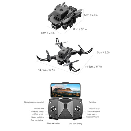 HD mini drons pieaugušajiem un iesācējiem, FPV droni ar augstuma noturēšanu, bezvadu salokāms kvadrokopters, pacelšanās ar vienu pogu, 3D pagriezieni, inteliģenta izvairīšanās, automātiska atgriešanās