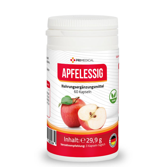 ĀBOLU SIDRA ETIĶA KAPSULAS Vegānas ar B6 vitamīnu, B12 vitamīnu, folskābi un biotīnu Primedical 1 x 60 kapsulas