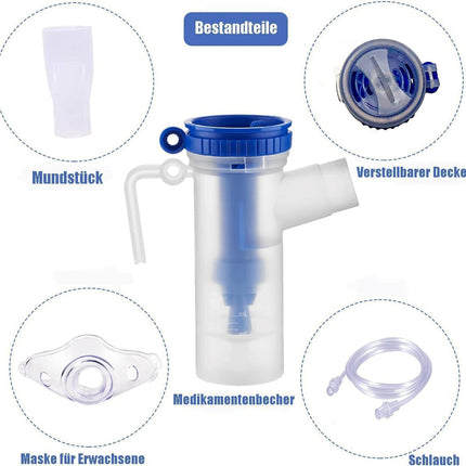 Inhalatora piederumi, pieaugušo smidzinātāja gaisa caurules iemutņa filtrs, piemērots visu veidu smidzinātāja inhalatoriem.