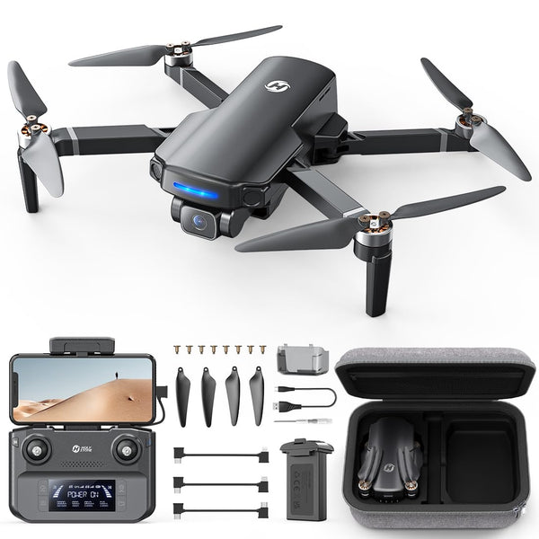 Holy Stone HS360S drons ar 4K GPS kameru pieaugušajiem, 3 km liela darbības rādiusa 5G attēla pārraide, 20 minūšu ilgs lidojuma laiks, sekojiet man, atgriezieties, RC salokāms drons, pilns komplekts iesācējiem, svars zem 249 g, C0