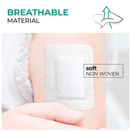Medrull sterils brūču pārsējs 6x7 cm sterili brūču plāksteri ULTRA PORE spēcīga līmviela - aizsargā pret griezumiem un skrāpējumiem plāksteri individuāli iesaiņoti 50 gabali