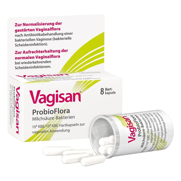 VAGISAN ProbioFlora pienskābes baktēriju vaginālās kapsulas. 8 gabali