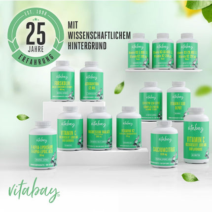 Vitabay Nattokināzes kapsulas ar augstu devu 20 000 FU - liposomālas un vegānas - 180 Nattokināzes kapsulas - enzīms Natto fermentētās sojas pupiņās - Nattokināzes tabletes ar augstu devu Natokināze L
