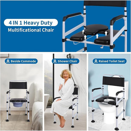 EOSPRIM augstumā regulējami tualetes krēsli, mobilie tualetes krēsli senioriem, paaugstināti tualetes sēdekļi ar roku balstiem, paaugstināti tualetes sēdekļi senioriem, dušas krēsli, dušas krēslu sēdekļi ar roku balstiem