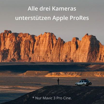 DJI Mavic 3 Pro Cine ar DJI RC Pro (izgaismots sākuma ekrāns), vadošais drons ar trīskāršu kameru, Apple ProRes atbalsts 3 kamerām un 1 TB krātuve, trīs viedās lidojuma baterijas un citas funkcijas.