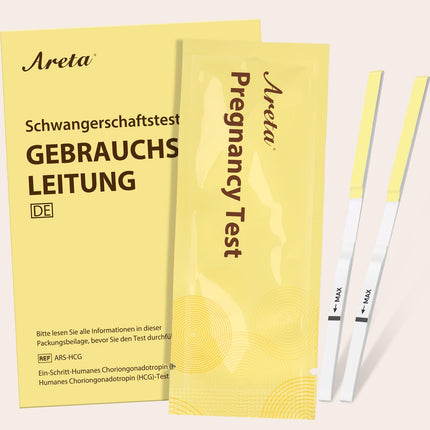 Areta 50 x grūtniecības tests agrīnai lietošanai 10 mSV/ml - jutīgs grūtniecības tests - agrīnas grūtniecības testa strēmeles ar augstu precizitāti | Uzticams īpaši agrīns grūtniecības tests