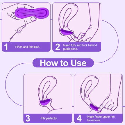 ACWOO menstruālais disks, 2 periodu diski (S+L), hermētiski menstruālie kausiņi, kas izgatavoti no medicīniskas kvalitātes silikona, atkārtoti lietojami diski visām menstruāciju plūsmām - droši sportam un peldēšanai