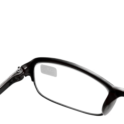 NRDIK PROFLEX vieglās (3 gab. iepakojumā) elastīgās lasāmbrilles - triecienizturīgas, skrāpējumu izturīgas, lokāmas, neslīdošas, unisex (vīriešiem + sievietēm), pieejamas (ovālas, melnas, 2.0)