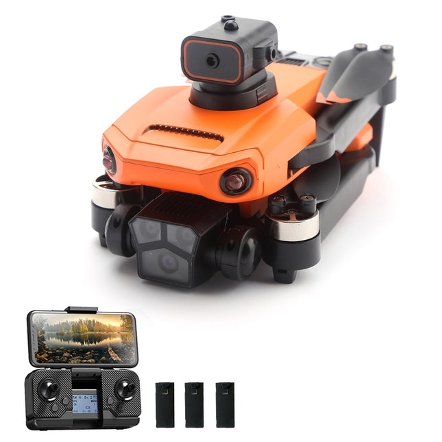Goolsky drons, drons ar 4K divu kameru GPS, šķēršļu novēršanas funkciju, bezsuku motoru, optiskās plūsmas pozicionēšanu, tālvadības drons bērniem un pieaugušajiem, ar uzglabāšanas somu
