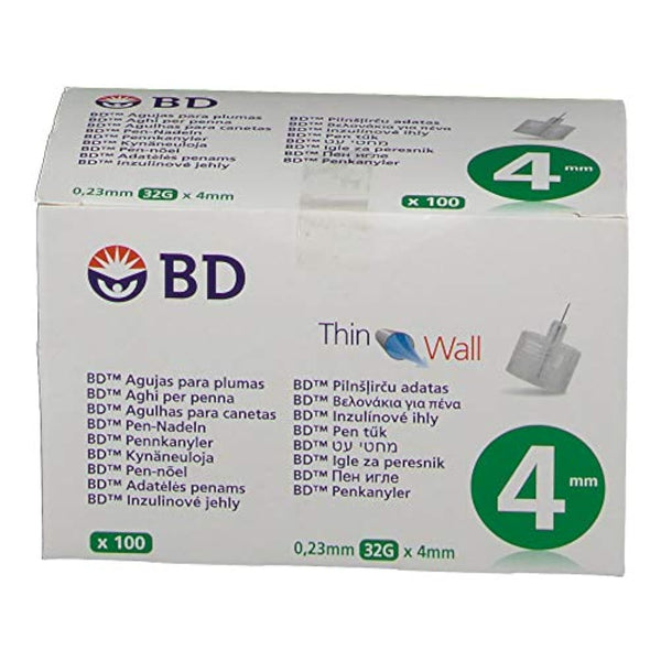 BD plānas sienas pildspalvas adatas 32G 4mm