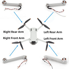 ONTOMYO oriģinālās Mini 3 Pro rokas rezerves daļas DJI Mini 3 Pro dronam (labā aizmugurējā roka)