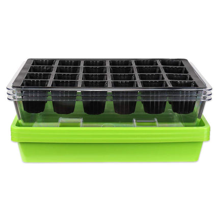Schramm® iekštelpu siltumnīcas pavairotājs 1, 2 vai 3 gabali 38 x 24 x 18 cm Mini siltumnīcas pavairošanas komplekts Pavairošanas komplekts Siltumnīcas pavairošanas paplāte ar vāku un ventilāciju, Izmērs: 1 gabals