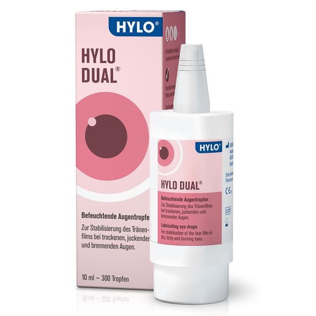 HYLO DUAL acu pilieni sausām acīm ar hialuronskābi un ektoīnu, 10 ml