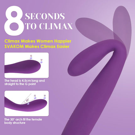 SVAKOM COCO vibratori viņai, 8 sekundes līdz orgasmam, dildo erotiska seksa rotaļlieta pāriem un sievietēm, vibrators ar vilces funkciju, klitora G-punkta stimulators, anālais vibrators
