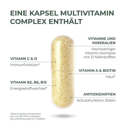 Primal Harvest® multivitamīnu tabletes (30 porcijas) - augsta deva - kapsulas ar svarīgākajiem vitamīniem - A, C, D, K vitamīni un minerālvielas, piemēram, biotīns, cinks, folskābe - vitamīnu tabletes