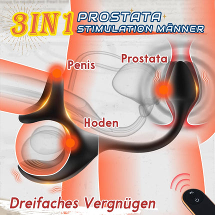Anālais vibrators prostatas stimulācijai vīriešiem ar dzimumlocekļa gredzenu Seksa rotaļlietas vīriešiem Anālais dildo Anālais aizbāznis Anālie vibratori vīriešiem Anālā aizbāžņa vibratoru komplekti vīriešiem ar 9 vibrācijas režīmiem Seksa rotaļlietas