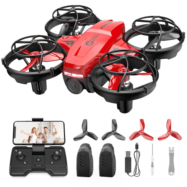 Holy Stone HS420 mini drons ar HD 1080P regulējamu kameru, 2 vadības režīmiem, avārijas apstādināšanu, orbītu, 360° pagriezienu, bezgalvas režīmu, 2 ātrumiem, dāvana iesācējiem bērniem, co