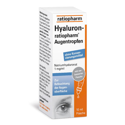 Hyaluron-ratiopharm® acu pilieni: Sausu, kairinātu vai dedzinošu acu mitrināšanai. Piemērots arī mīkstajām un cietajām kontaktlēcām, 10 ml