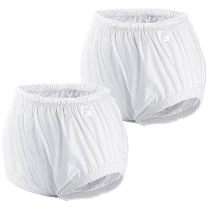 Carer 2 iepakojumu apakšveļas iepakojums nesaturēšanas gadījumiem, necaurlaidīga, pieaugušajiem, plastmasas autiņbiksīšu pārvalks, mazgājams, atkārtoti lietojams, ūdensnecaurlaidīgs apakšveļas komplekts, unisex, balts, M izmērs