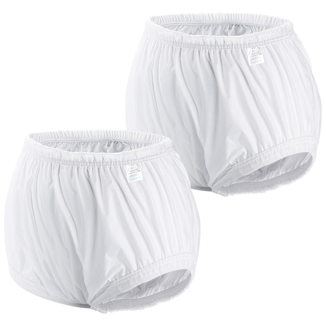 Carer 2 iepakojumu apakšveļas iepakojums nesaturēšanas gadījumiem, necaurlaidīga, pieaugušajiem, plastmasas autiņbiksīšu pārvalks, mazgājams, atkārtoti lietojams, ūdensnecaurlaidīgs apakšveļas komplekts, unisex, balts, M izmērs