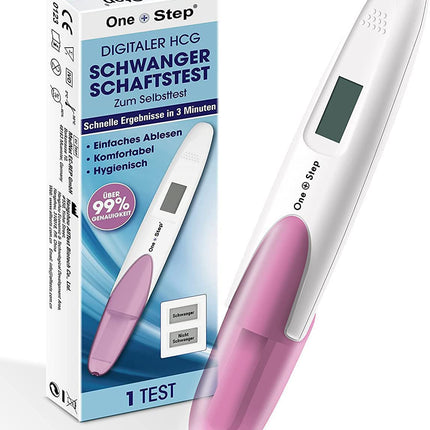 One+Step grūtniecības tests Agrīns digitāls I grūtniecības tests I 1x Agrīns grūtniecības tests I Agrīns grūtniecības tests ar grūtniecības vai negrūtniecības indikatoru I 25 mSV/ml