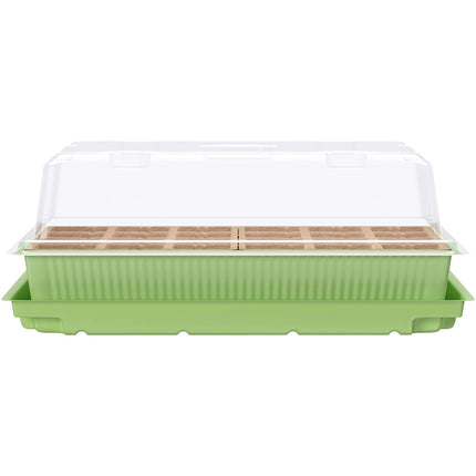 WELLGRO mini siltumnīca 24 augiem - apm. 27x19x10 cm (GxPxA) uz vienu iekštelpu siltumnīcu, zaļa/caurspīdīga, plastmasa/celuloze - daudzumu var izvēlēties, daudzums: 2 gab.