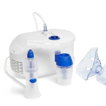 OMRON X102 Total 2-in-1 inhalators ar deguna dušu - inhalators pieaugušajiem un bērniem; efektīvai elpceļu slimību, alerģiju un saaukstēšanās ārstēšanai; ar augstas kvalitātes aksesuāriem
