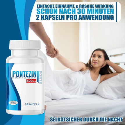 🆄🅽🆂🅴🆁 𝗧𝗜𝗣𝗣: Adema Natural - Pontezin V2 kapsulas - tūlītēja iedarbība - īpaši spēcīgas un efektīvas kapsulas aktīvam vīrietim - labāka veiktspēja - dabīgas sastāvdaļas - 500 mg - 20 kapsulas
