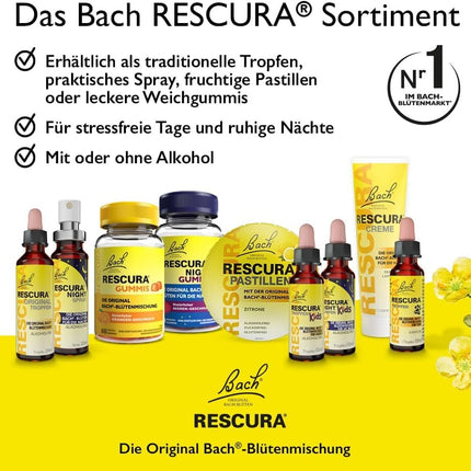 Oriģinālie Bach RESCURA NIGHT pilieni bezalkoholiskie: (agrāk Rescue) Baha ziedu maisījums + baltais kastaņaugs, 20ml