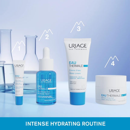 Uriage Hydro-Active HA BOOSTER serums ar 1,5% tīras un dabīgas hialuronskābes - par 86% pilnīgāka āda. Persiku maigas ādas efekts, salds aromāts - Bez parabēniem - Nekomedogēns - 30ml