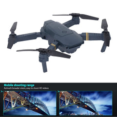 WiFi drons, RC FPV drons ar 720P HD aerokameru, salokāms kvadrokopters ar 360° rotējošu bezgalvas režīmu, bērniem, pieaugušajiem un dronu iesācējiem