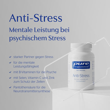 Pure Encapsulations - pretstresa līdzeklis - mikrouzturvielas līdzsvarotai psihei - ar B vitamīniem, C vitamīnu, cinku un selēnu - 60 kapsulas