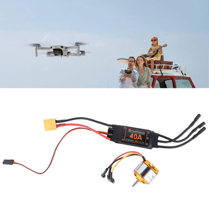 RC motora ESC bezkontaktu, 2212 1000KV motora 40A bezkontaktu ESC komplekts RC drona un helikoptera FPV modelim