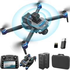 OBEST GPS drons ar 4K profesionālu kameru, tālvadības pulti ar UHD ekrānu, 2 baterijām, 40 minūšu lidojuma laiku, 5G FPV pārraidi, RC kvadrokopteri pieaugušajiem, SD karti