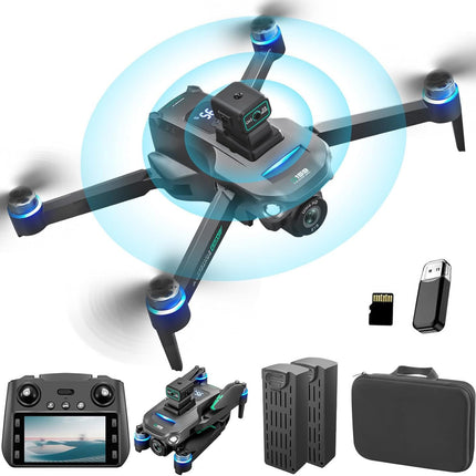 OBEST GPS drons ar 4K profesionālu kameru, tālvadības pulti ar UHD ekrānu, 2 baterijām, 40 minūšu lidojuma laiku, 5G FPV pārraidi, RC kvadrokopteri pieaugušajiem, SD karti