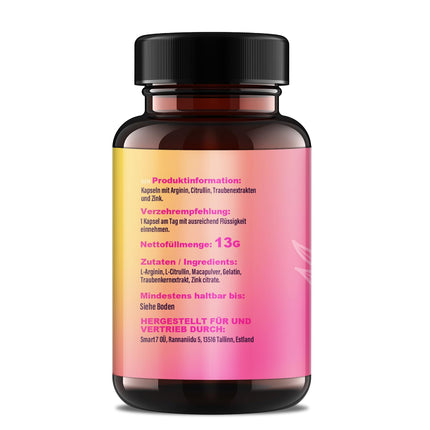 Pure Passion® Libo Booster Woman - Tūlītēja iedarbība - Kapsulas sievietēm - Augsta deva ar maka, cinku un L-arginīnu - Bez mākslīgām piedevām - Sabalansētam un apzinātam dzīvesveidam