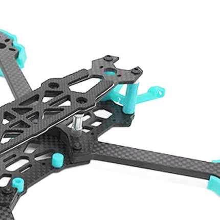 KENANLAN kvadrokoptera rāmja komplekts, FPV sacīkšu drona rāmis profesionāls 225 mm riteņu bāzes oglekļa šķiedras kvadrokoptera rāmis RC dronu piederumiem (zils)