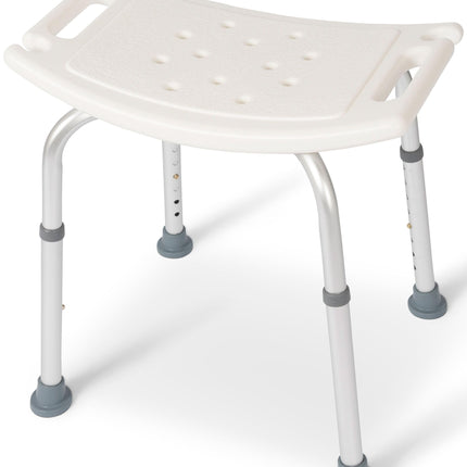 Dunimed dušas krēsls - regulējams augstums 39-52 cm - neslīdošs dušas sēdeklis - dušas palīglīdzeklis - vannas sēdeklis (bez atzveltnes)