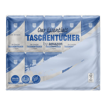 Amazon Tissues 4 slāņu, 300 gab. (30 iepakojumi pa 10 gab.)
